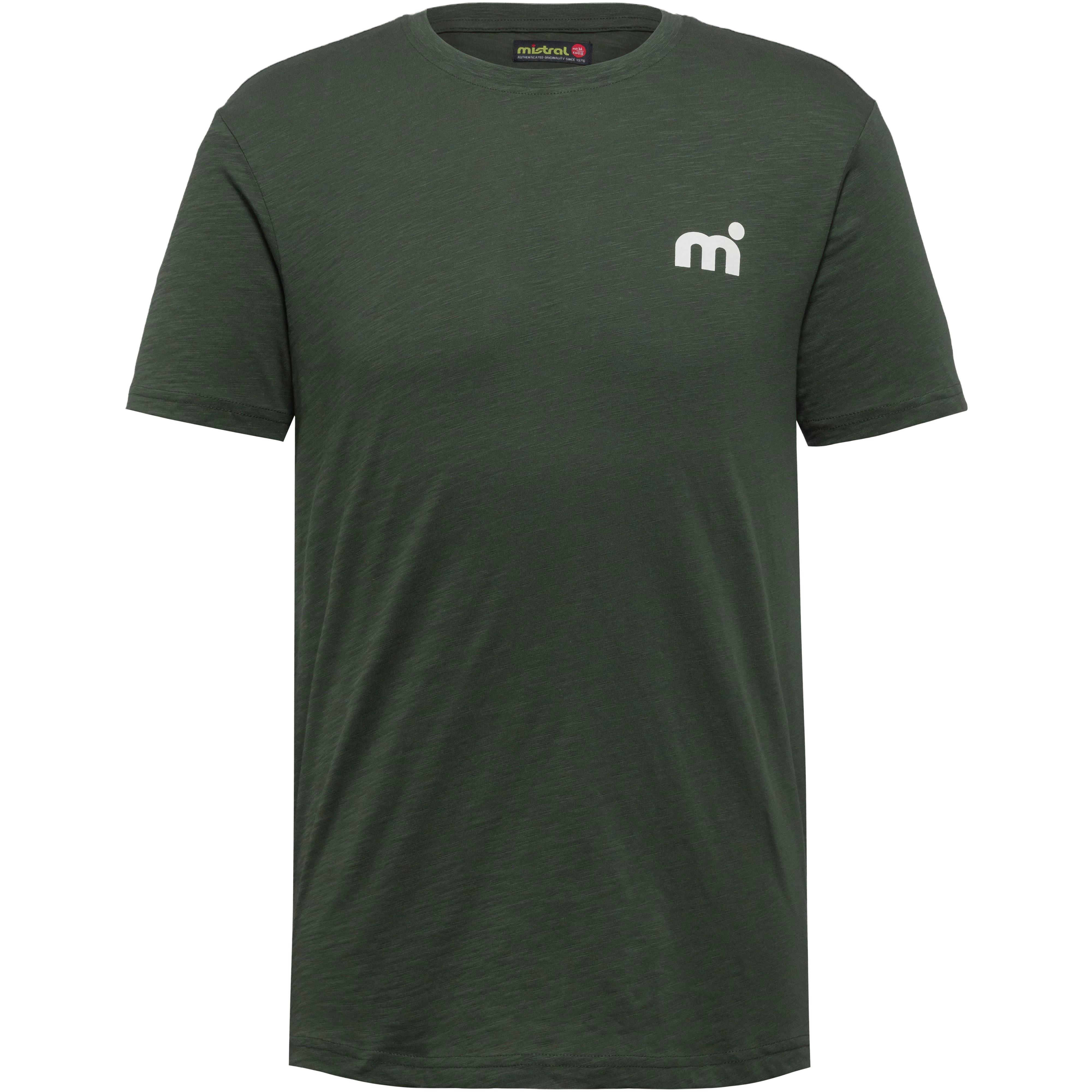 Mistral T-Shirt Classic Round Neck Print Oliv