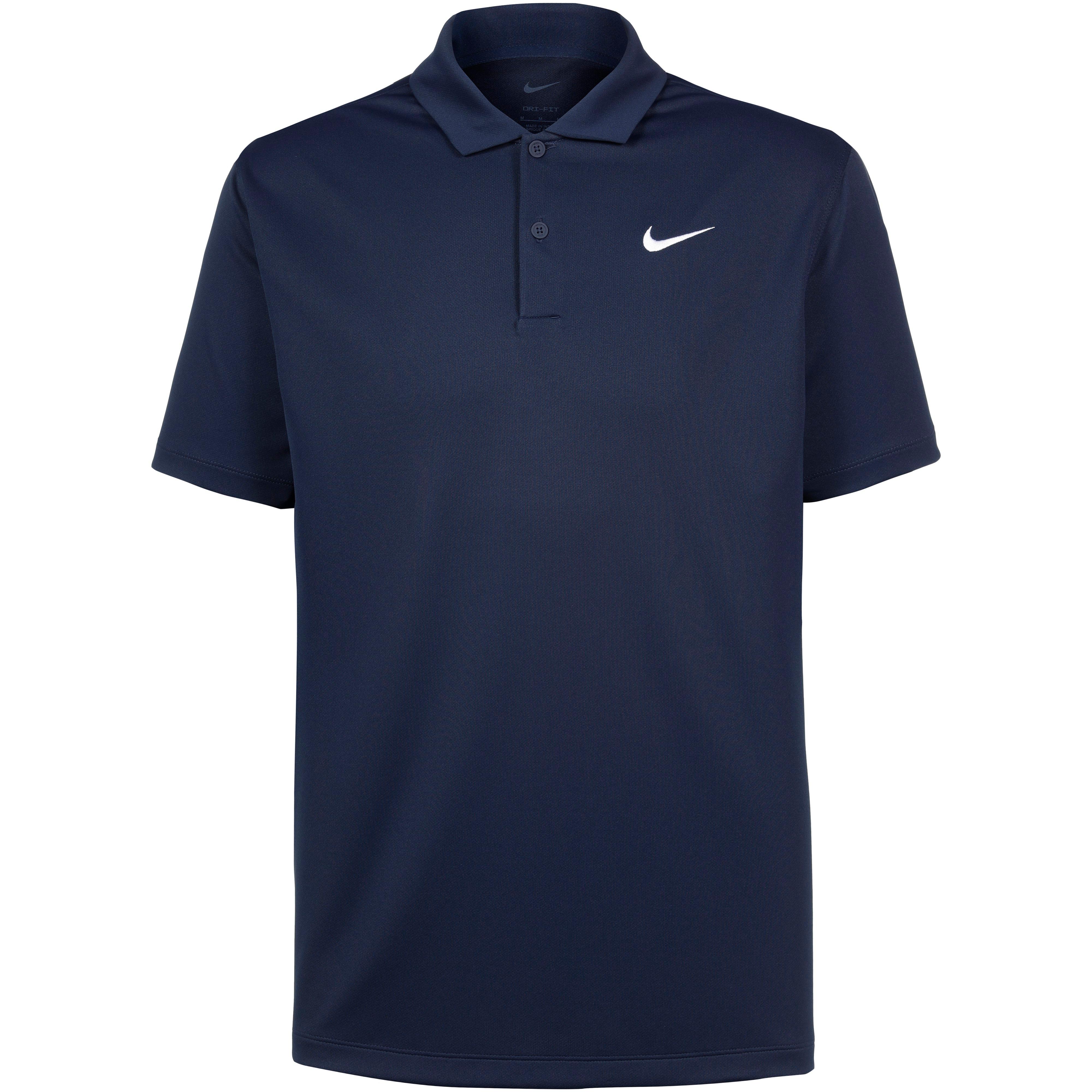 Nike Polo Polokragen Dri-FIT Kunstfaser Blau
