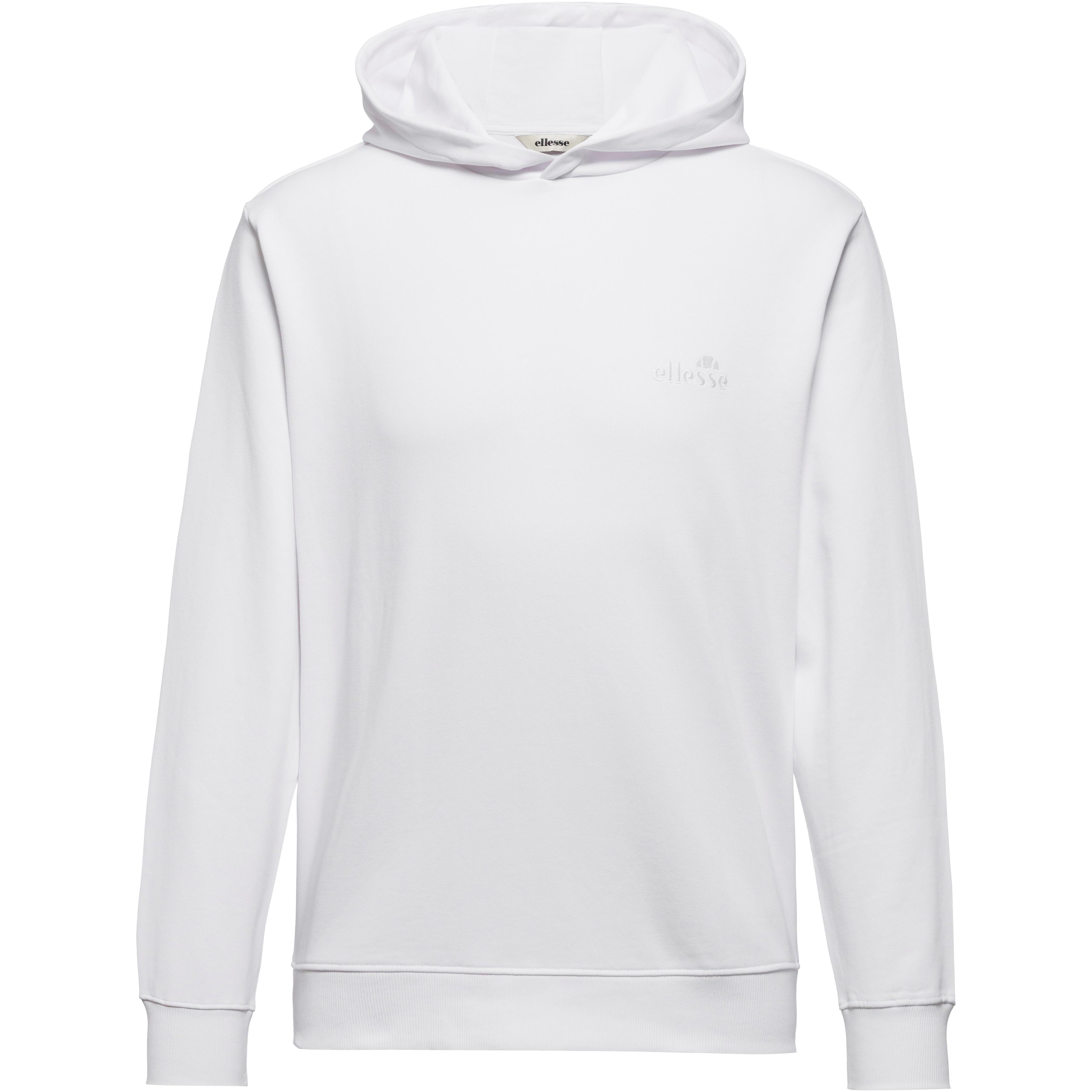 Ellesse Hoodie 3-teiliger Kapuze Rippbündchen Baumwolle Weiß