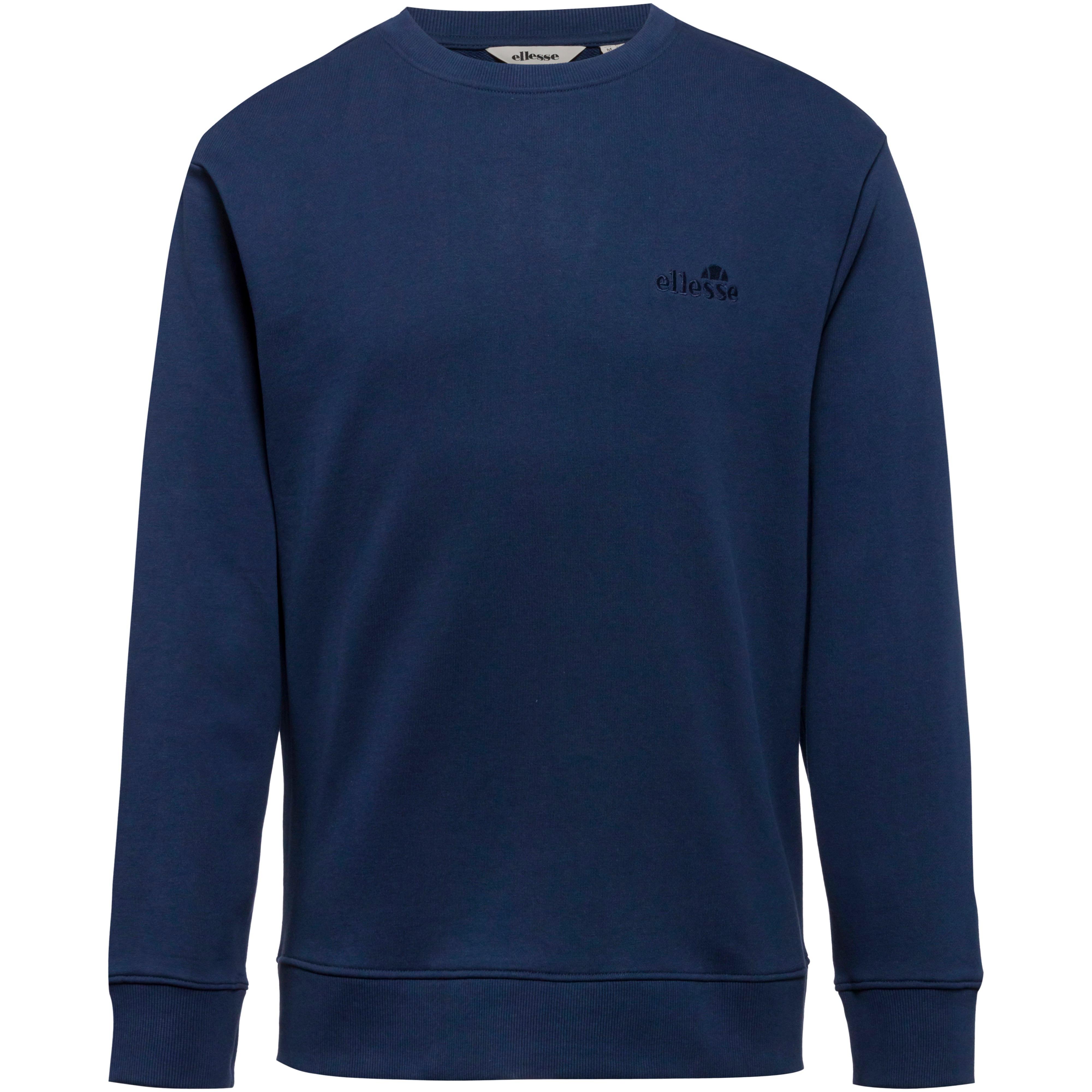 Ellesse Sweatshirt Rundhalsausschnitt Rippbündchen Baumwolle Blau
