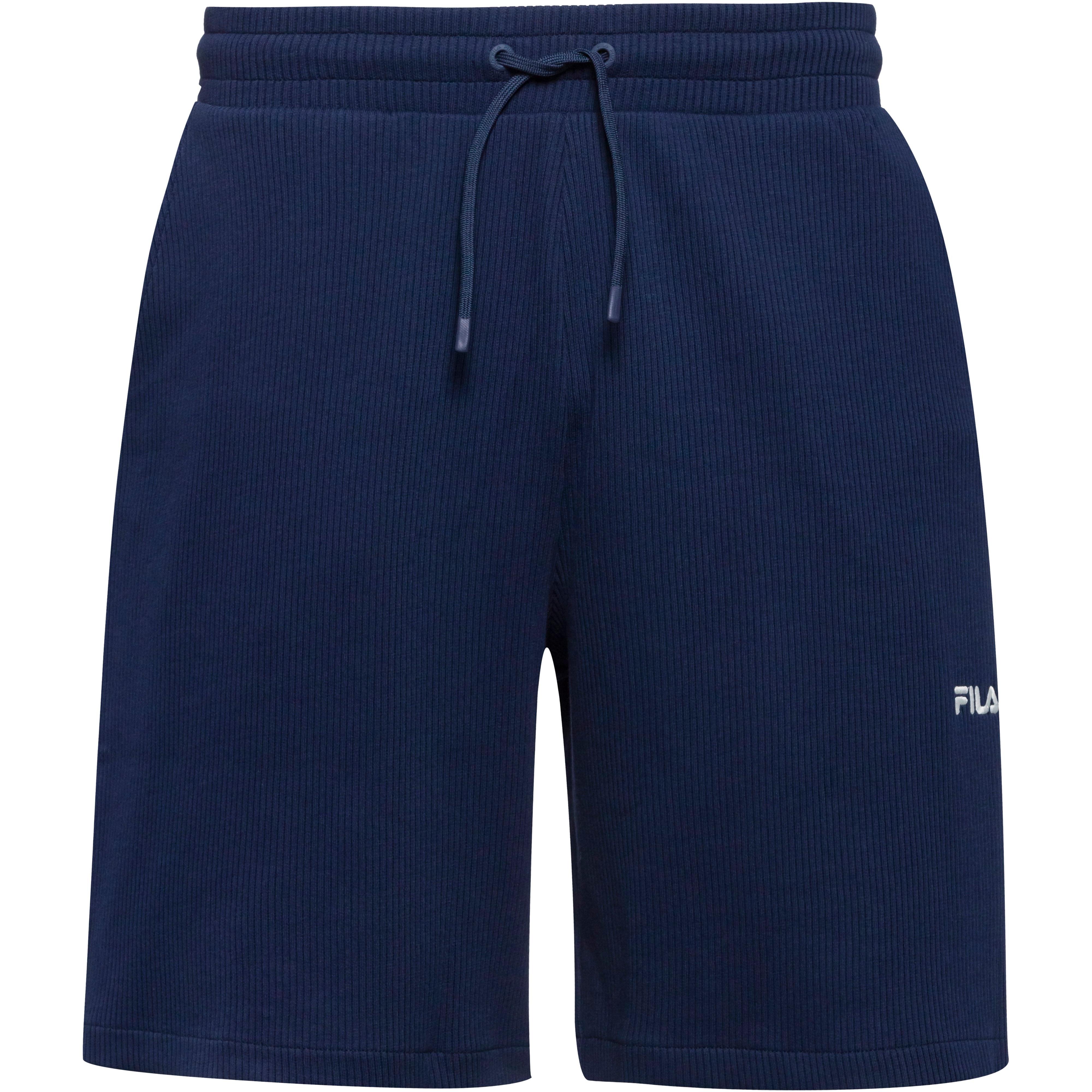 Fila Shorts Cordstoff Elastikbund Kordelzug Baumwolle Schwarz