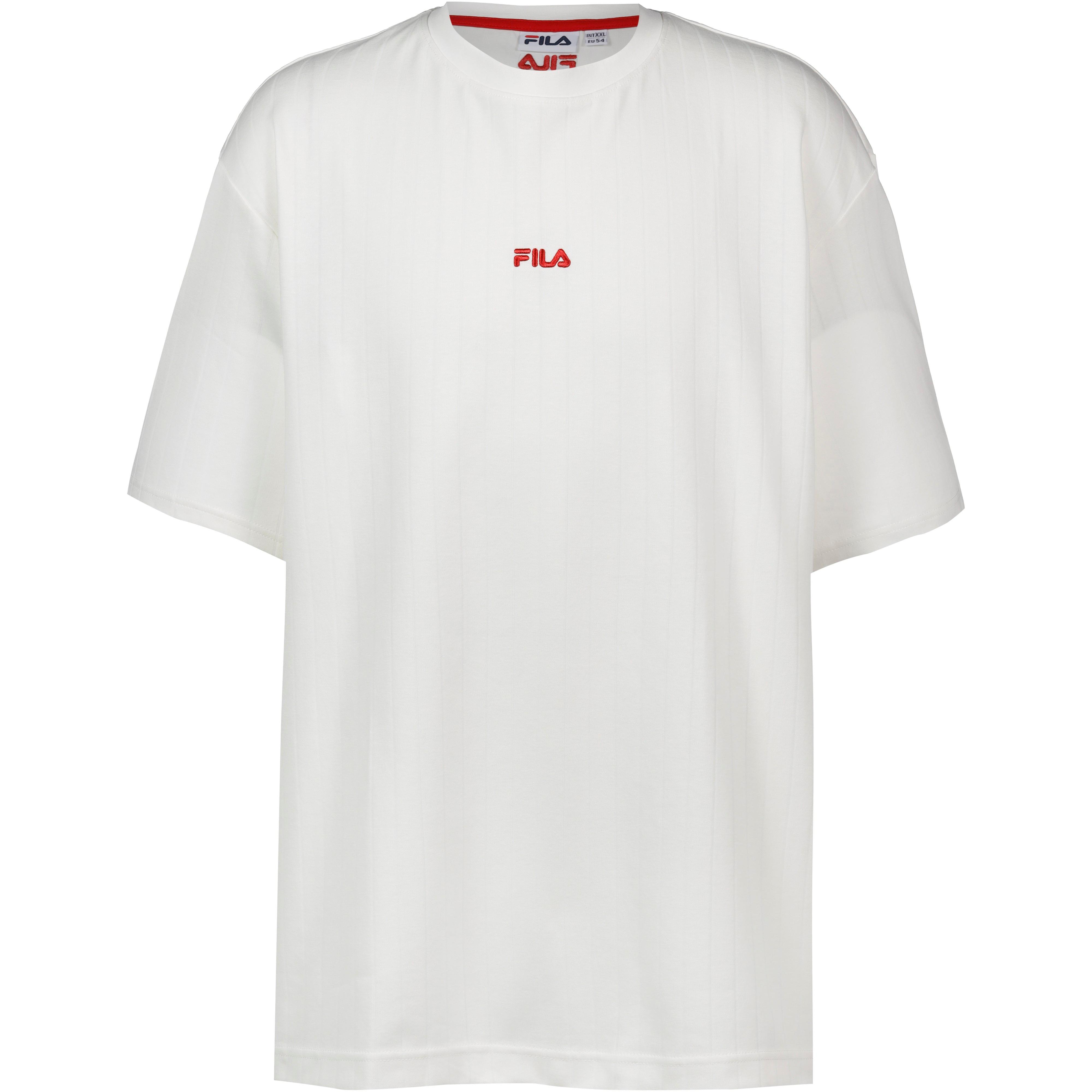 Fila T-Shirt Ripp-Rundhals Mischgewebe Beige