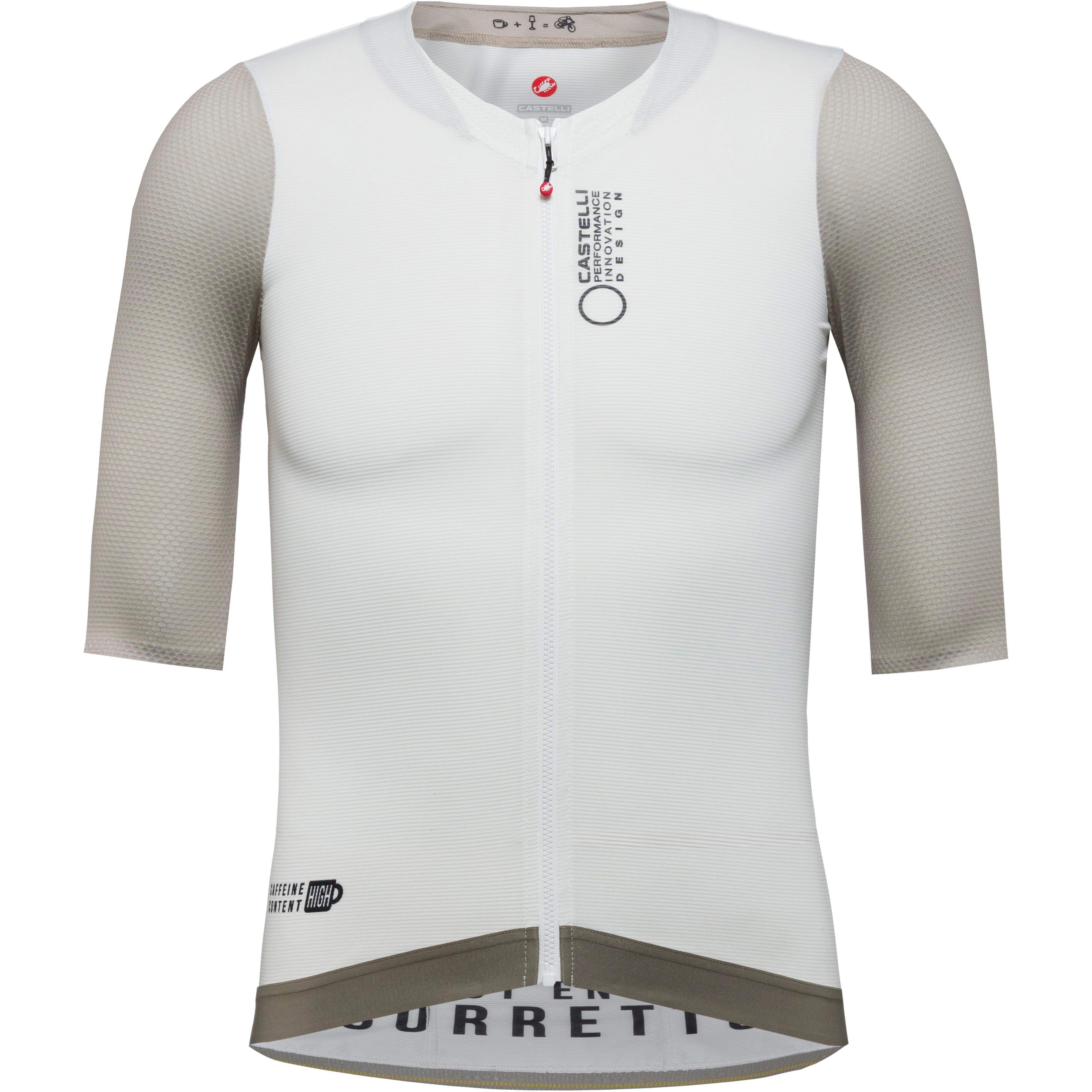 Castelli Corretto Trikot Polyester-Elastan Weiß