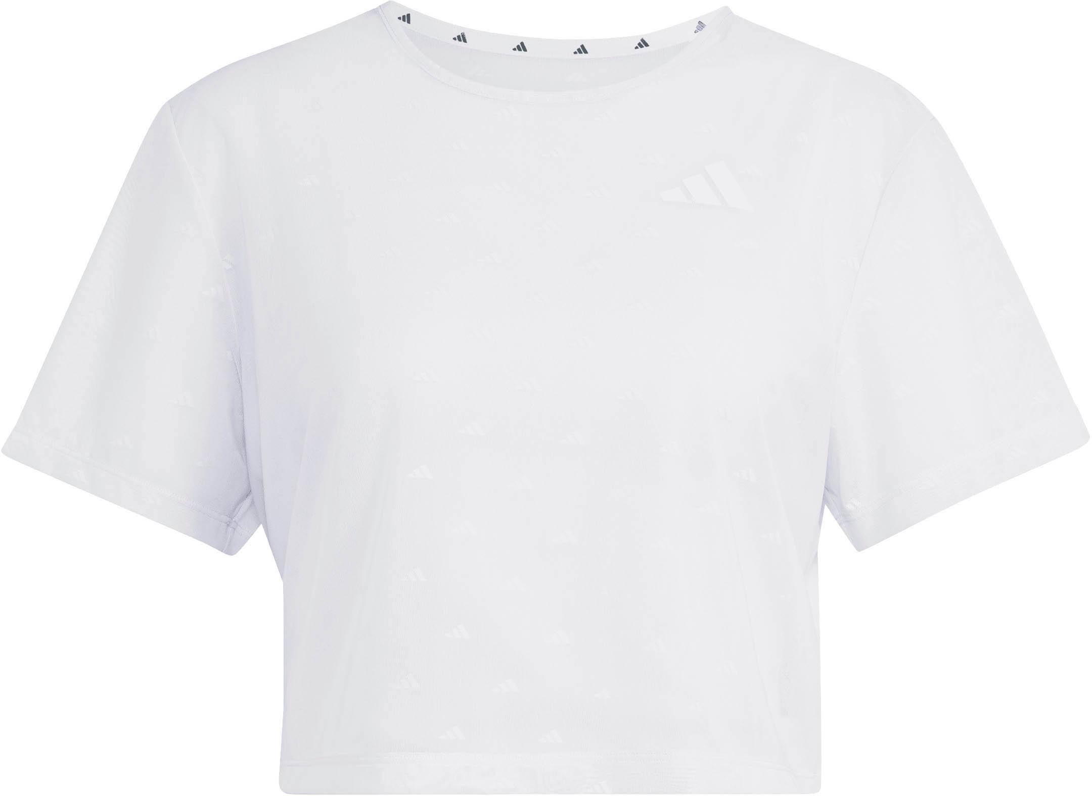Adidas Croptop Loose Fit Rundhalsausschnitt Kunstfaser Lila