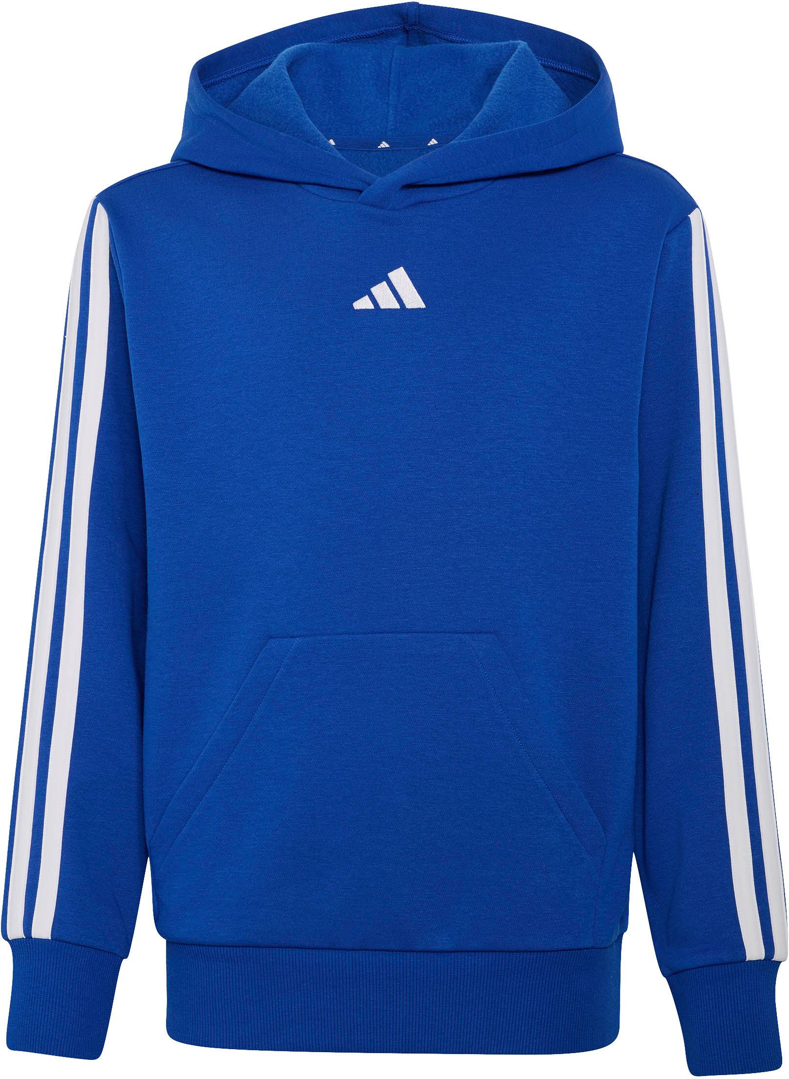 Adidas Hoodie 3-Stripes Kapuze Känguru Tasche Blau