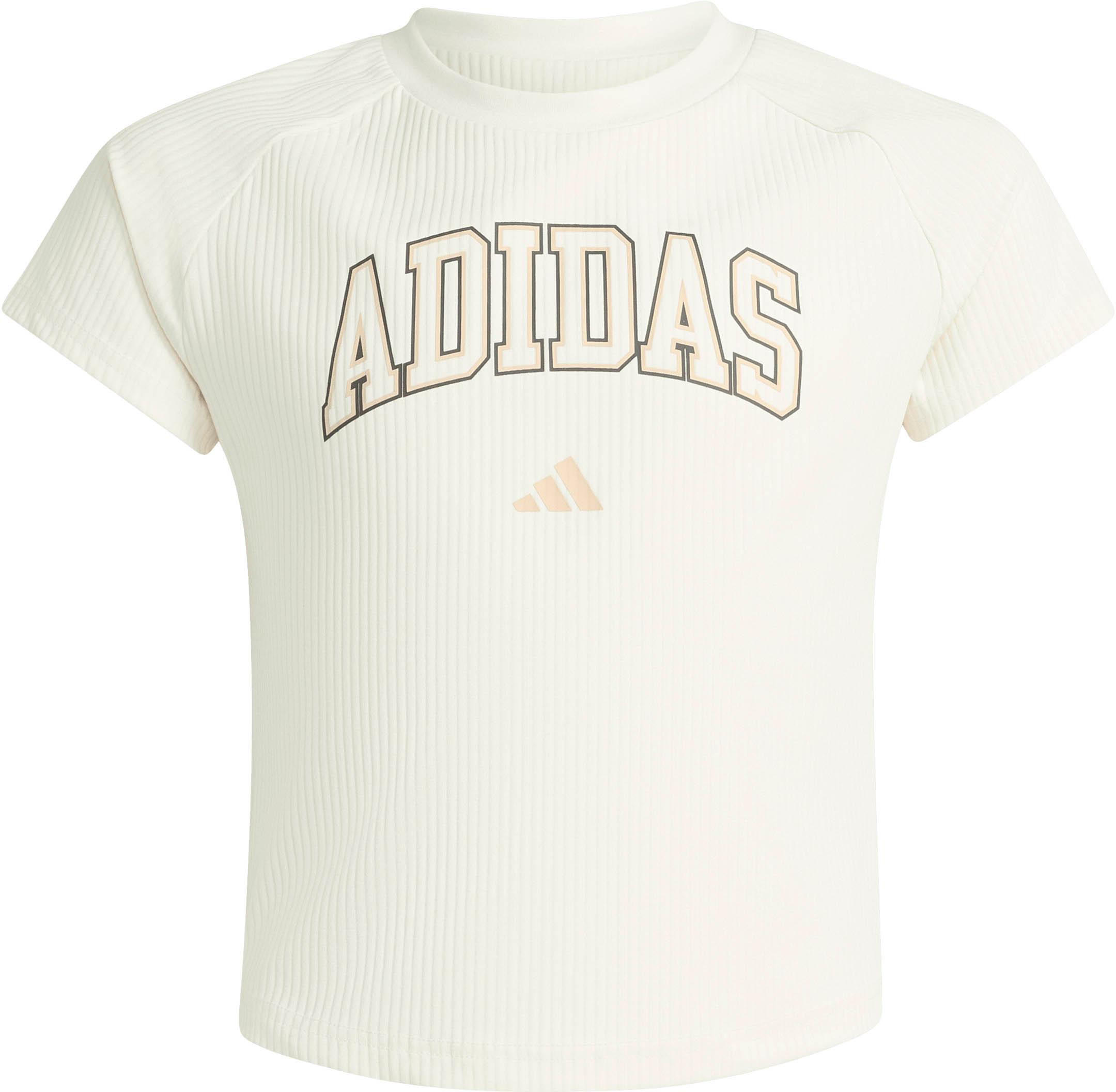 Adidas T-Shirt Slim Fit Klimacool Kunstfaser Beige