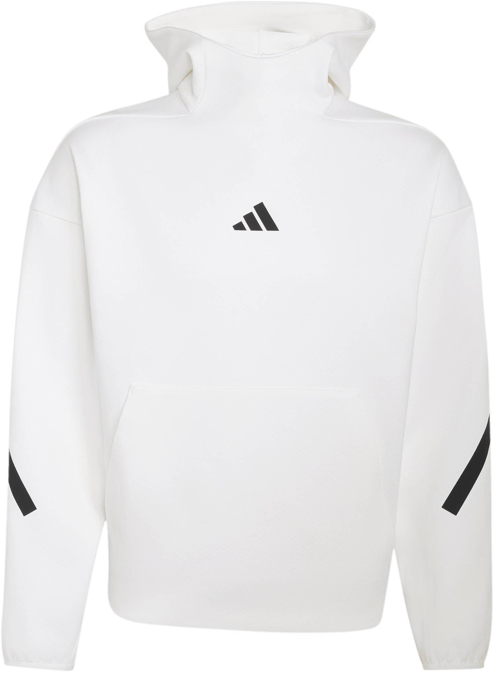 Adidas Sportjacke Funktionssweatshirt Kapuze Mischgewebe Weiss