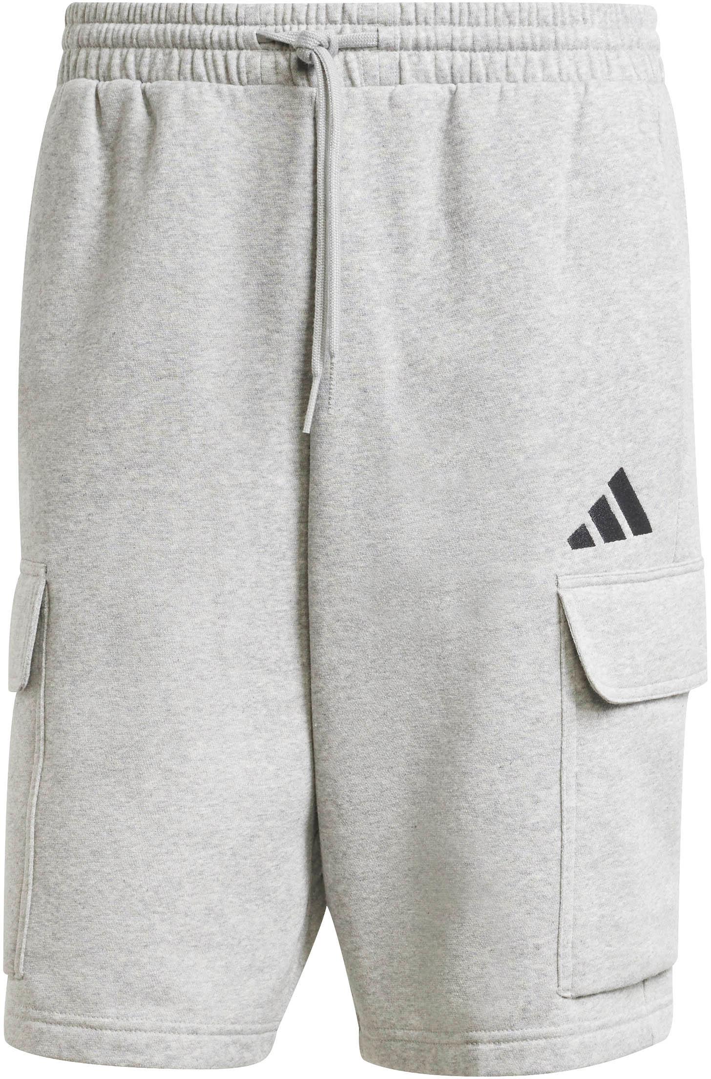 Adidas Shorts Meliert Cargo Side Pocket Baumwolle-Polyester Grau