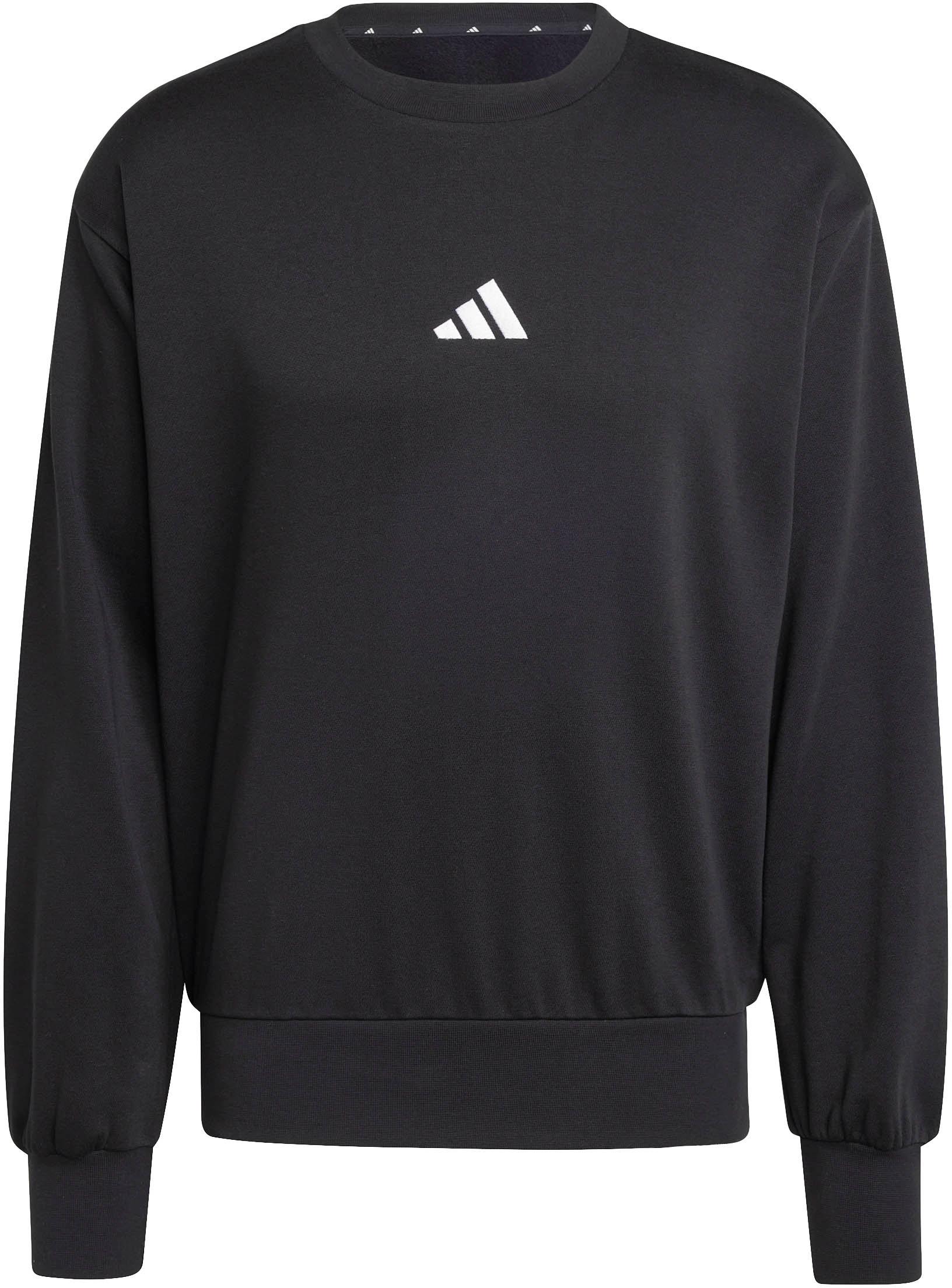 Adidas Pullover Ripp Detail 3-Stripes Mischgewebe Schwarz