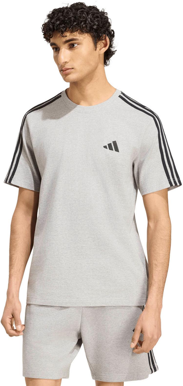 adidas adidas 3S T-Shirt Herren - mgreyh-white - 0 | SportScheck