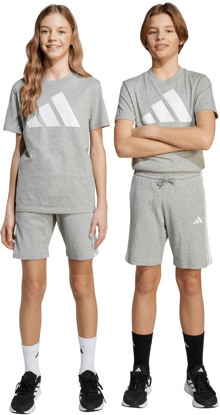 adidas adidas 3S Sweatshorts Kinder - mgreyh-white - 0 | SportScheck