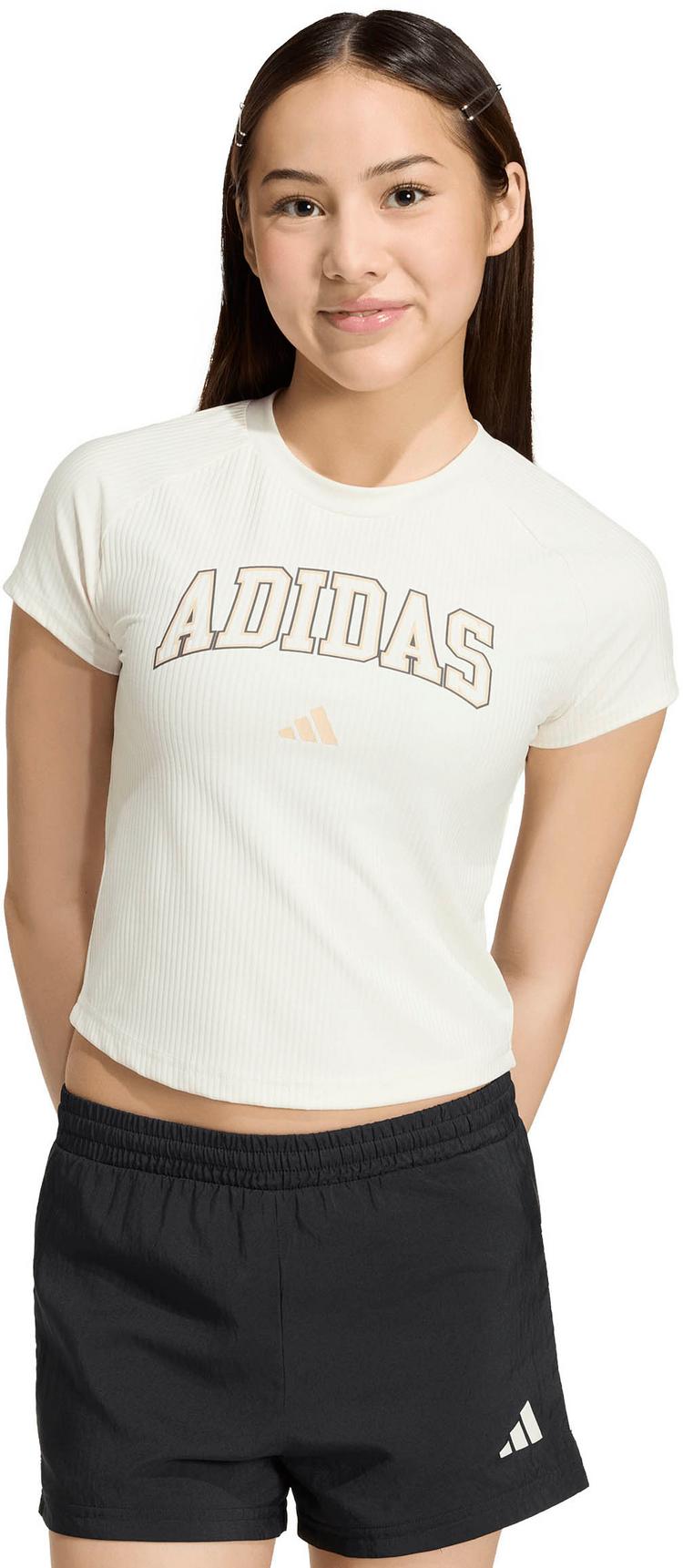 adidas adidas T-Shirt M&auml;dchen - off white-crystal linen - 0 | SportScheck