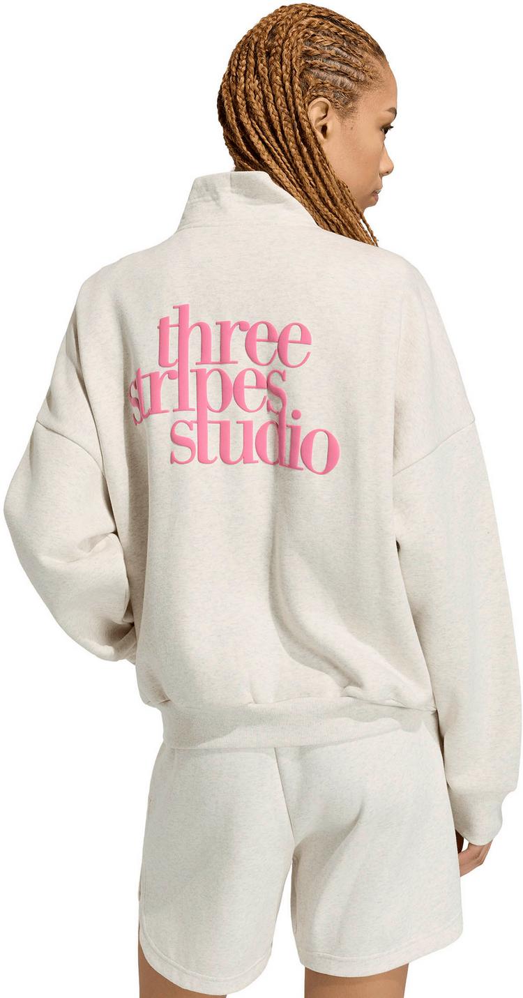 adidas adidas Studio Pack Sweatjacke Damen - chalk white melange - 1 | SportScheck