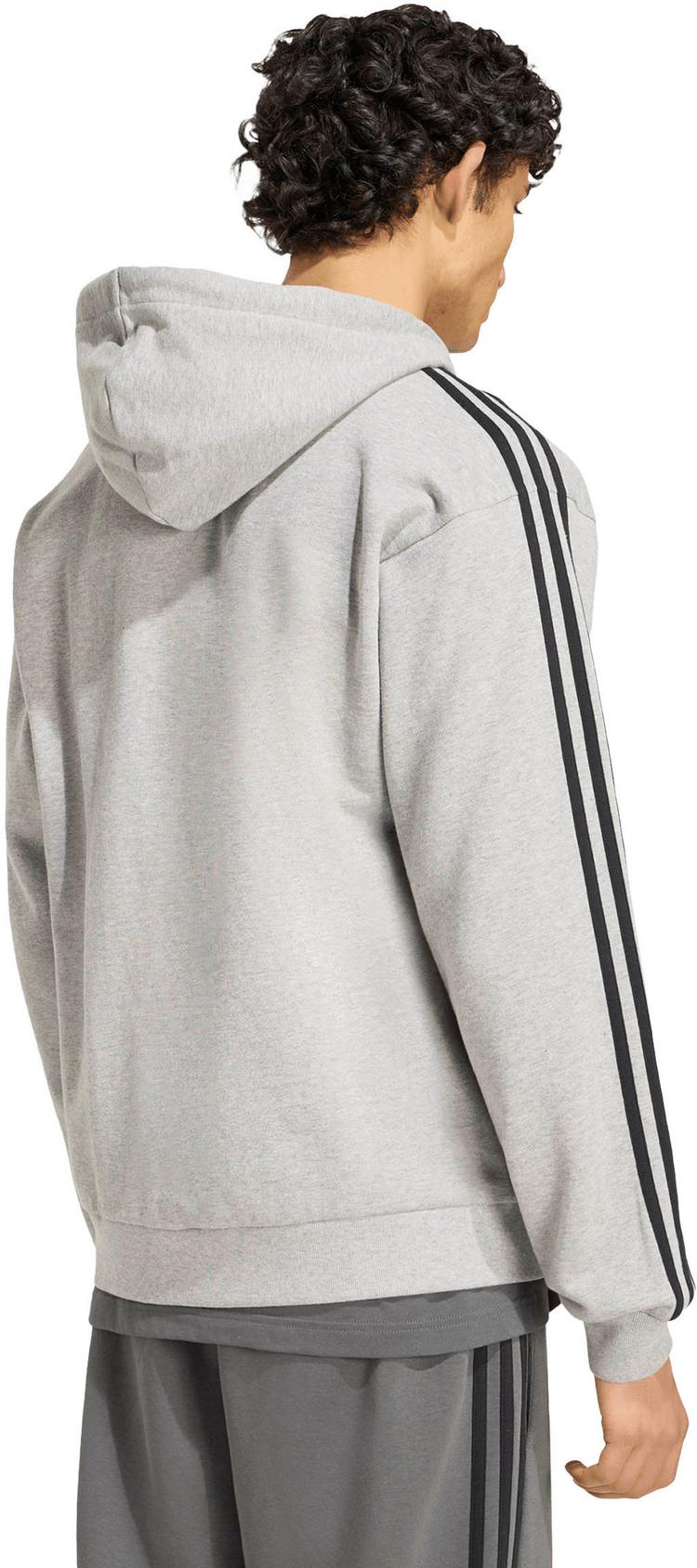 adidas adidas 3S Sweatjacke Herren - mgreyh-black - 1 | SportScheck