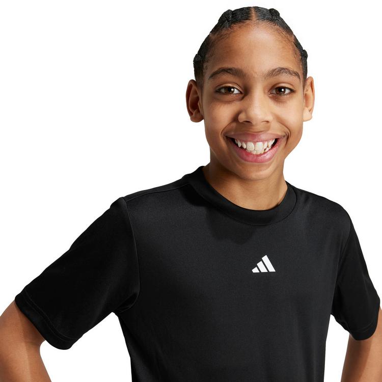 adidas adidas J TR-ES T Funktionsshirt Jungen - black-white - 1 | SportScheck