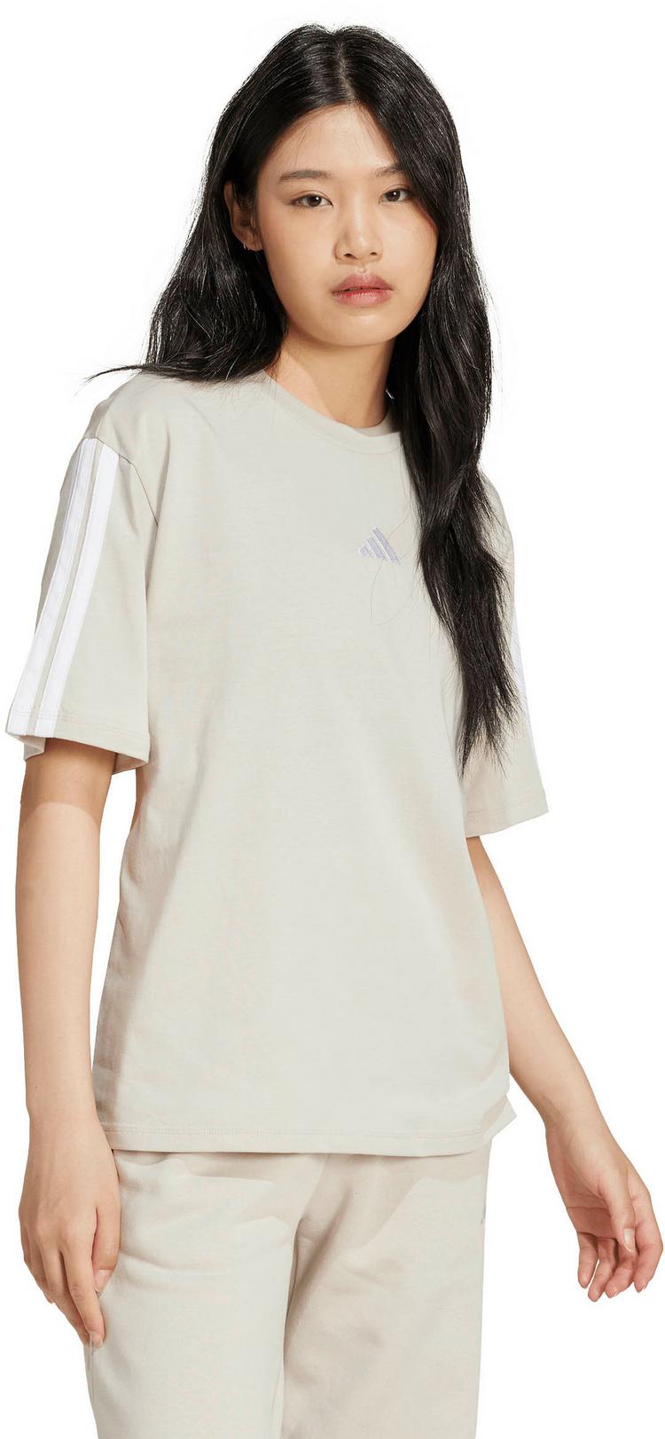 adidas adidas 3S T-Shirt Damen - wonder alumina-white - 1 | SportScheck