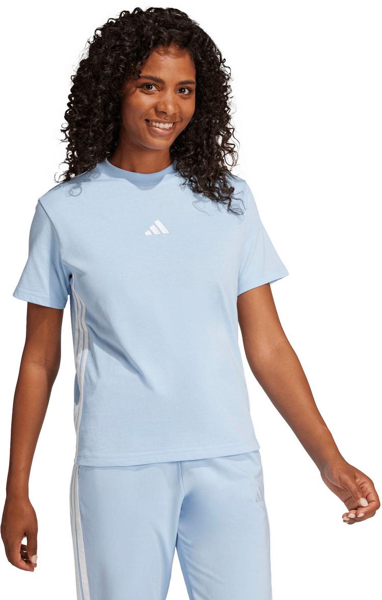 adidas adidas 3S T-Shirt Damen - glow blue-white - 2 | SportScheck