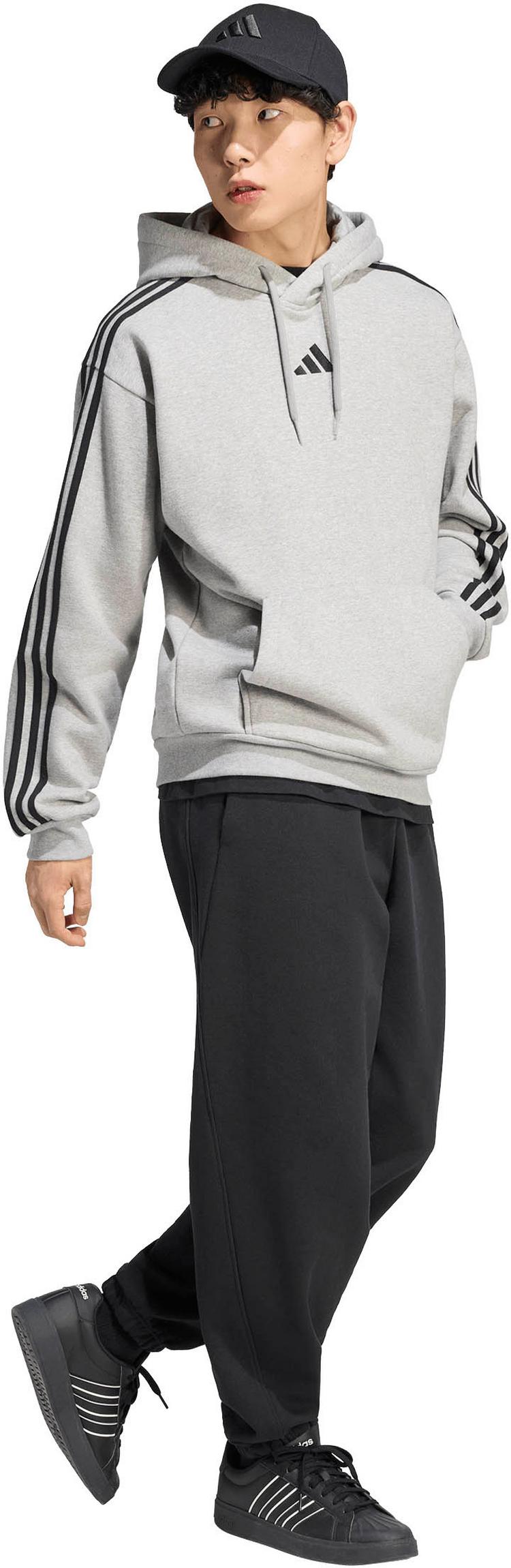 adidas adidas 3S Hoodie Herren - mgreyh-black - 2 | SportScheck