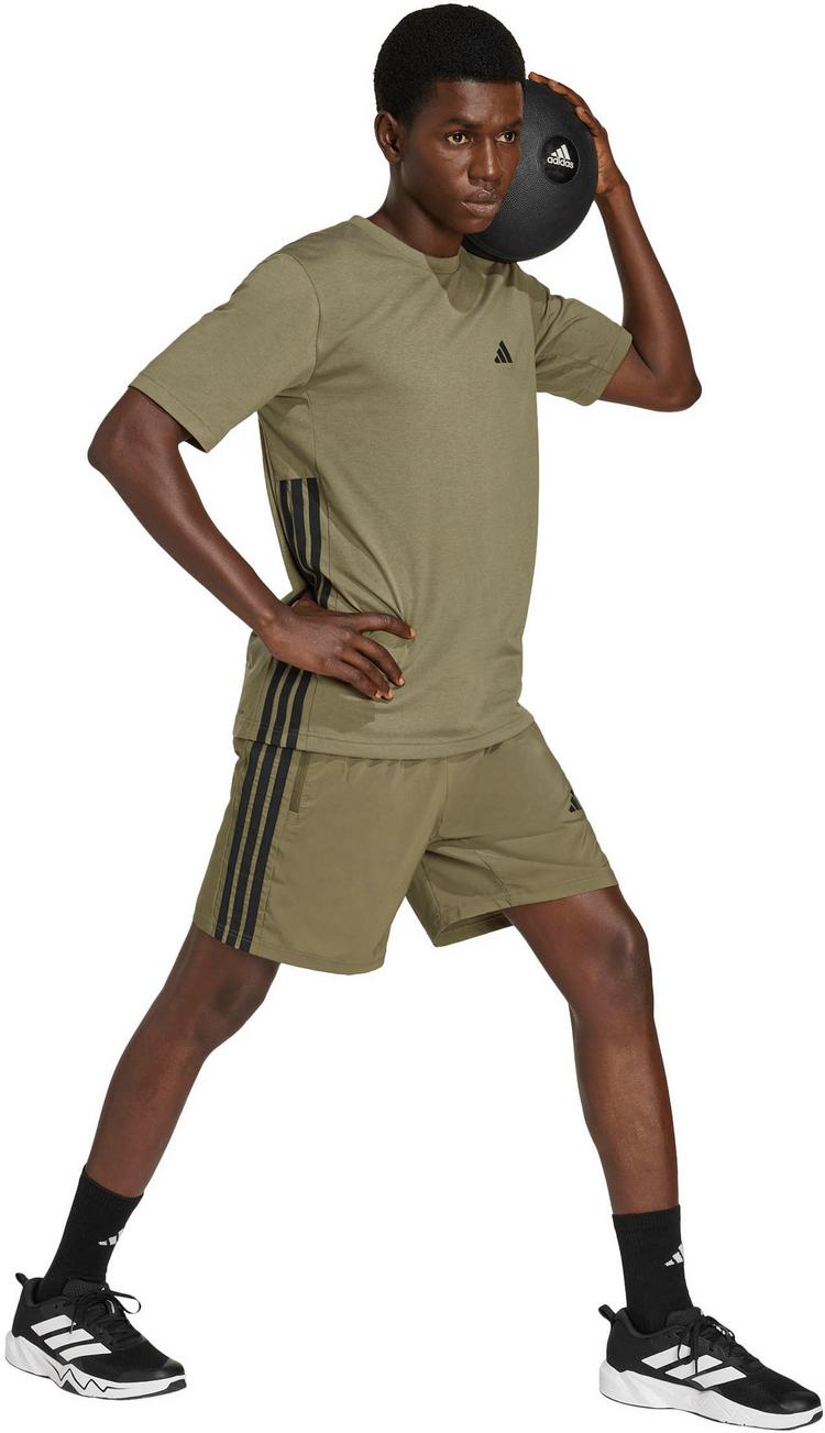adidas adidas 3S Funktionsshorts Herren - olive strata-black - 2 | SportScheck