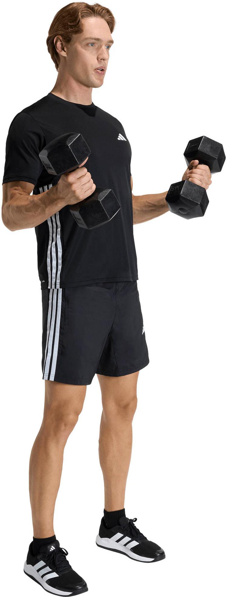 adidas adidas 3S Funktionsshorts Herren - black-white - 2 | SportScheck