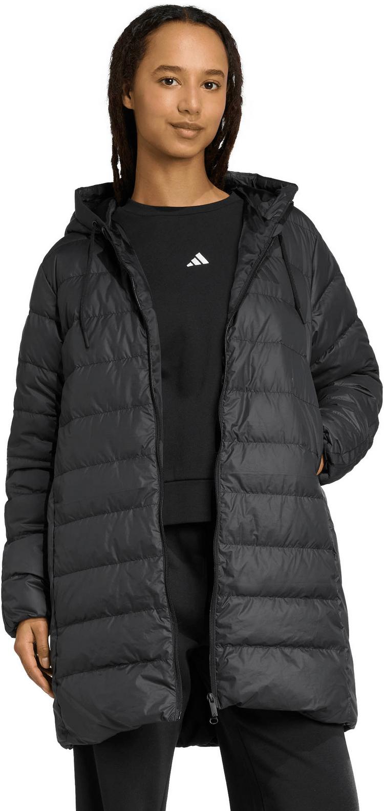 adidas adidas Essentiell 3S Kapuzenmantel Damen - black - 2 | SportScheck