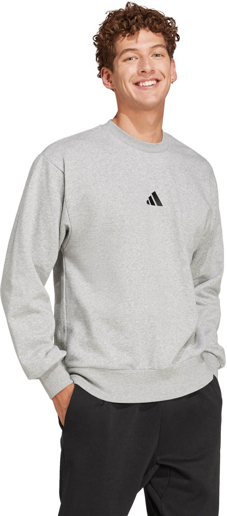 adidas adidas Feelcozy Sweatshirt Herren - medium grey heather-black - 2 | SportScheck