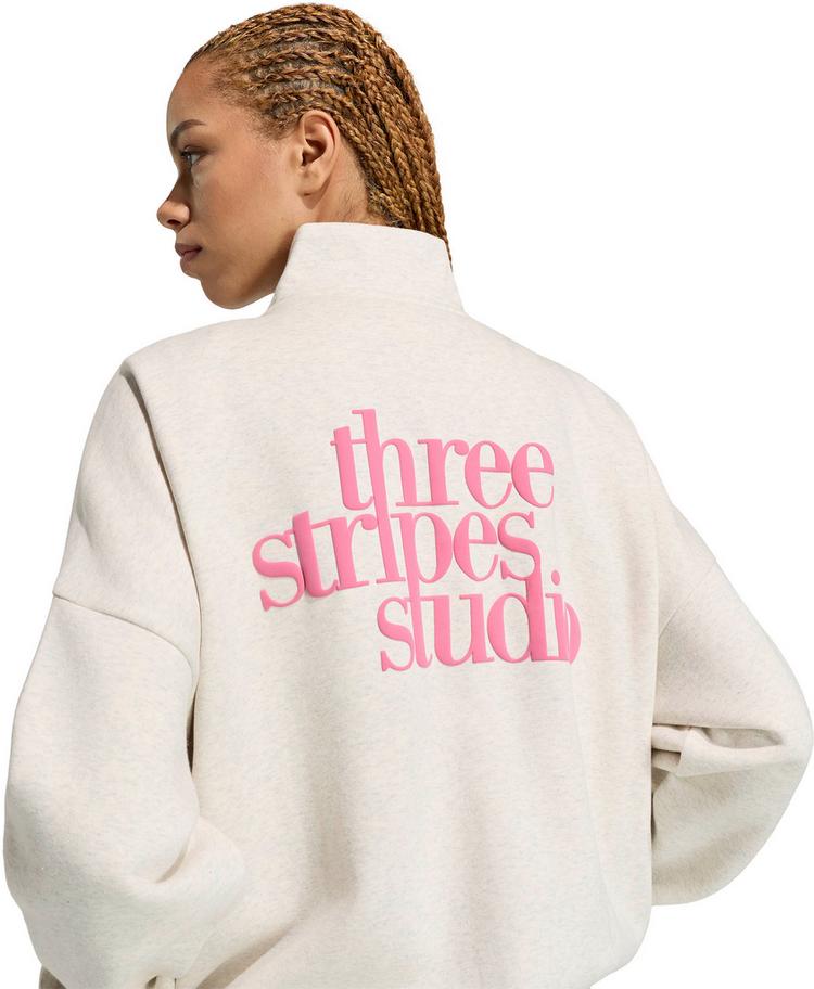 adidas adidas Studio Pack Sweatjacke Damen - chalk white melange - 3 | SportScheck