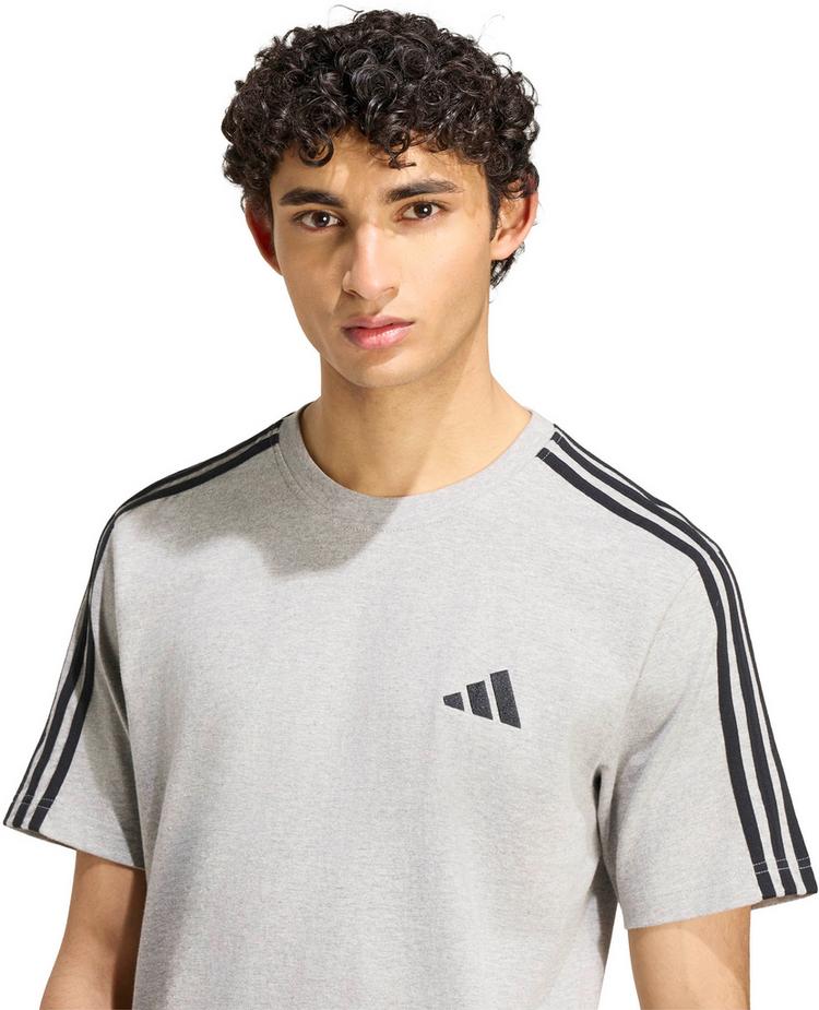 adidas adidas 3S T-Shirt Herren - mgreyh-white - 3 | SportScheck