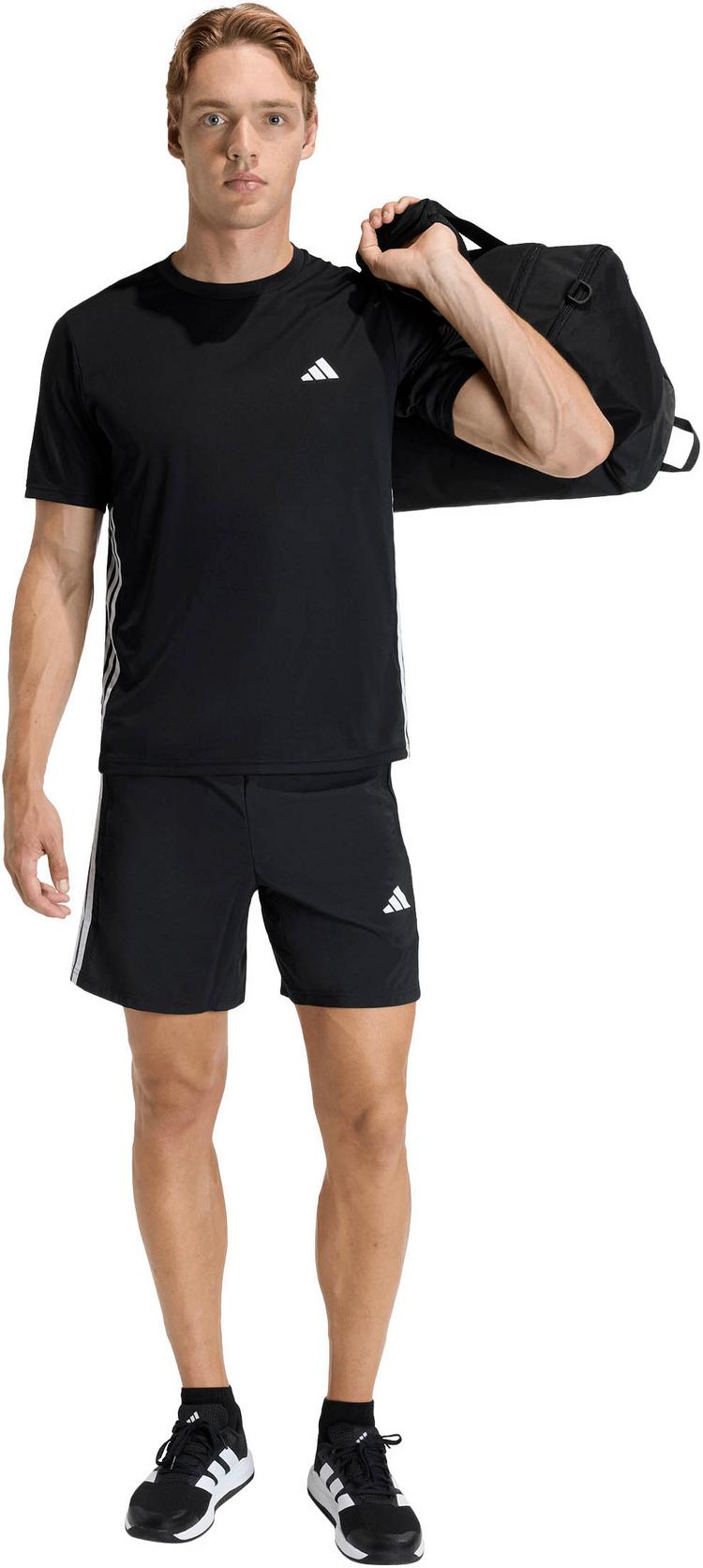 adidas adidas 3S Funktionsshorts Herren - black-white - 3 | SportScheck