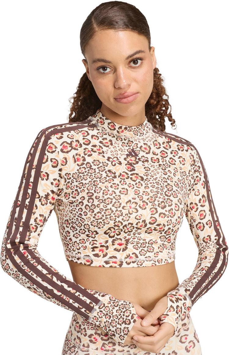 adidas adidas Crop FARM Langarmshirt Damen - ecru tint-shadow brown-multi - 3 | SportScheck