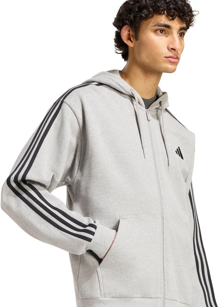 adidas adidas 3S Sweatjacke Herren - mgreyh-black - 4 | SportScheck