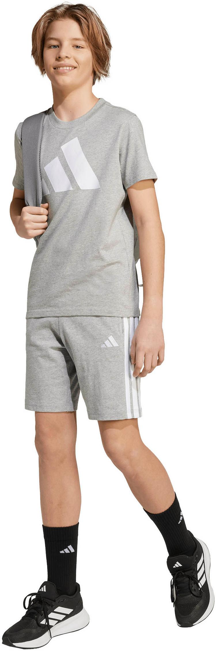 adidas adidas 3S Sweatshorts Kinder - mgreyh-white - 4 | SportScheck