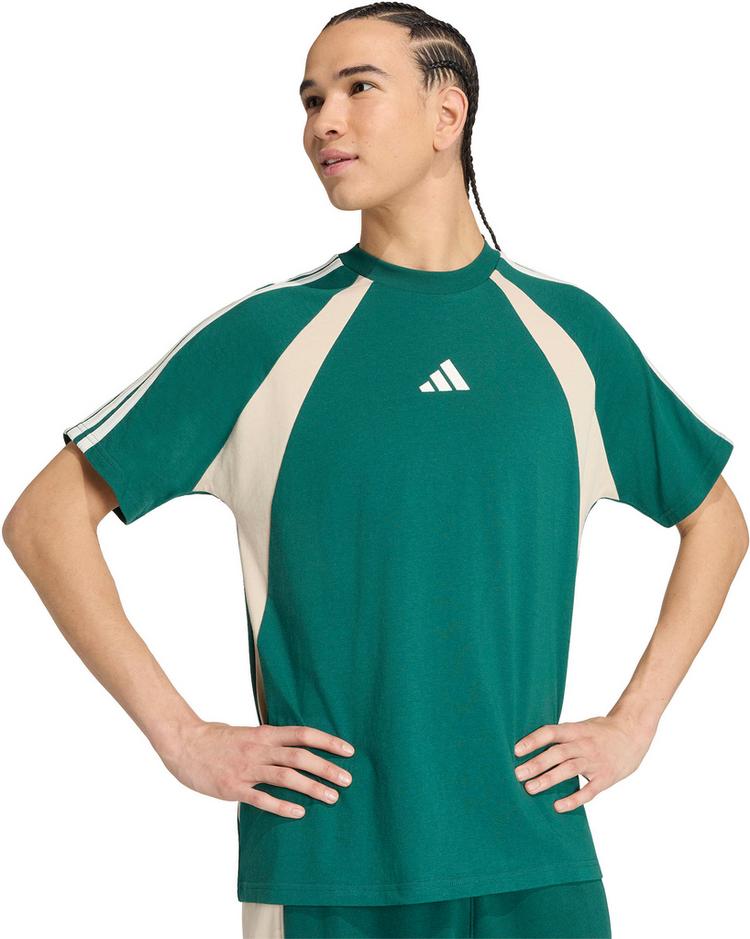 adidas adidas T-Shirt Herren - collegiate green-crystal linen-ivory - 4 | SportScheck