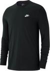 Nike Club Langarmshirt Herren - black-white