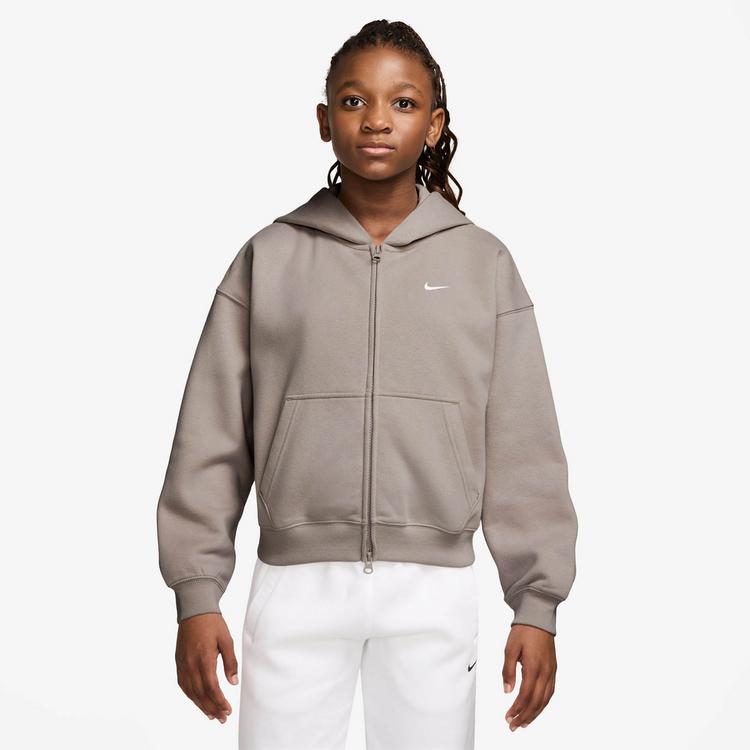 Nike Nike NSW Studio Fleece Sweatjacke Kinder - moon particle-white - 0 | SportScheck
