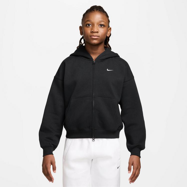 Nike Nike NSW Studio Fleece Sweatjacke Kinder - black-white - 0 | SportScheck