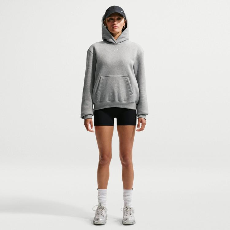 Nike Nike Studio Fleece Hoodie Damen - dk grey heather-sail - 0 | SportScheck