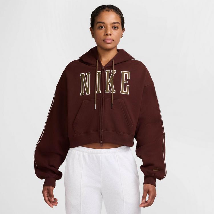 Nike Nike Studio Fleece Hoodie Damen - mystic dates-sail-lt british tan - 0 | SportScheck