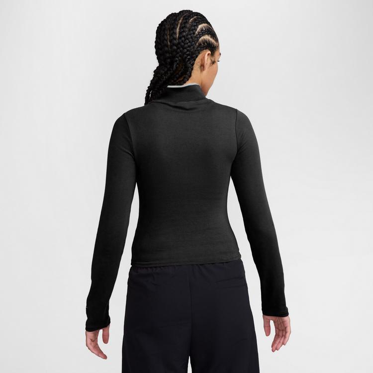 Nike Nike Mock Langarmshirt Damen - black - 1 | SportScheck