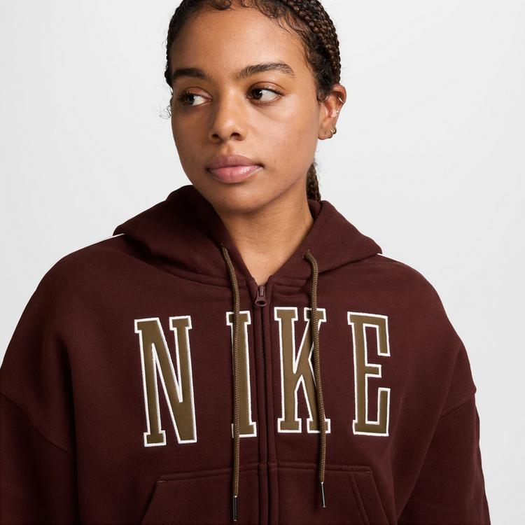 Nike Nike Studio Fleece Hoodie Damen - mystic dates-sail-lt british tan - 2 | SportScheck