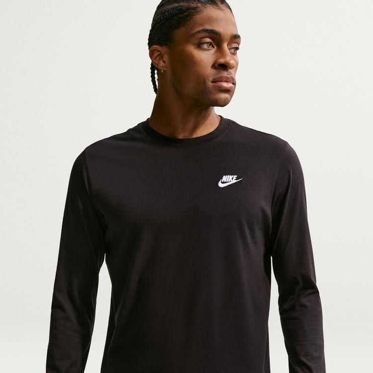 Nike Nike Club Langarmshirt Herren - black-white - 2 | SportScheck