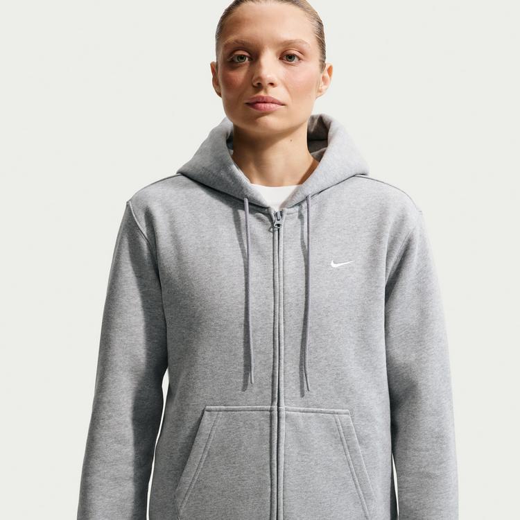 Nike Nike Studio Fleece Sweatjacke Damen - dk grey heather-sail - 2 | SportScheck