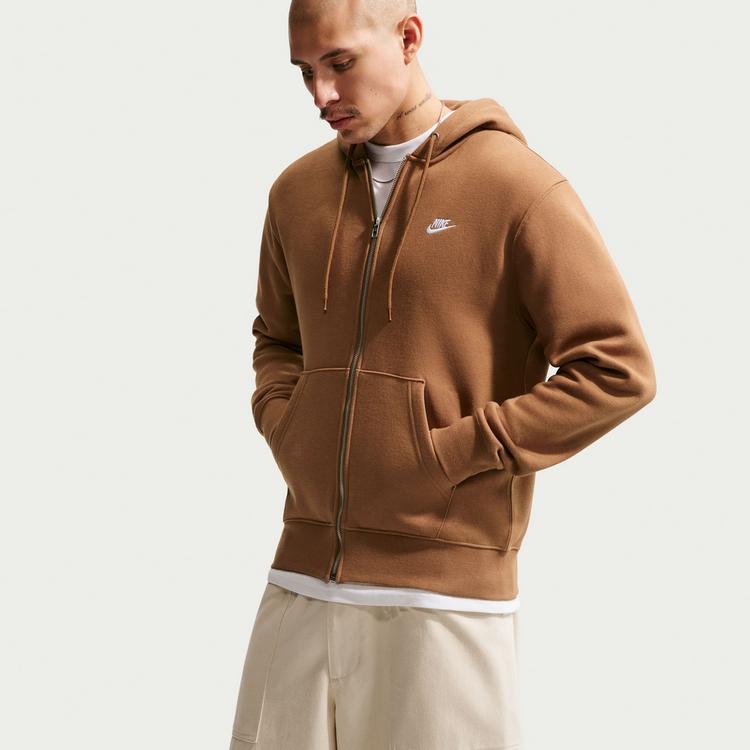 Nike Nike Club Sweatjacke Herren - ale brown-ale brown-white - 4 | SportScheck