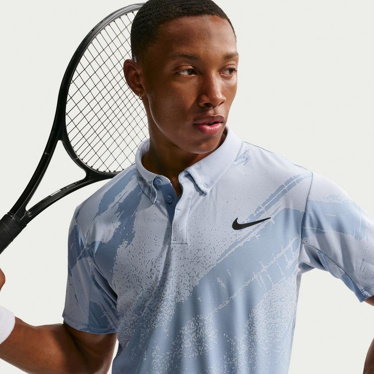 Nike Nike Tennis Polo Herren - work blue-hydrogen blue-black - 4 | SportScheck