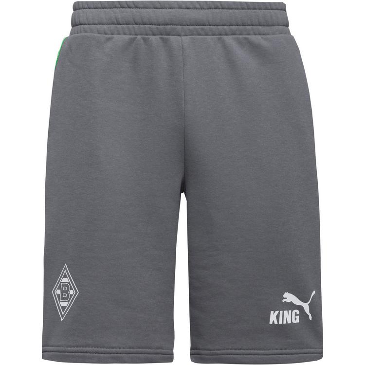 PUMA PUMA Borussia M&ouml;nchengladbach King Sweatshorts Herren - flat medium gray-puma green - 0 | SportScheck