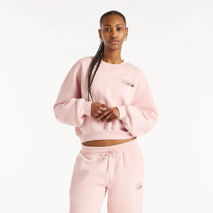 NEW BALANCE NEW BALANCE Sweatshirt Damen - pink chalk - 0 | SportScheck