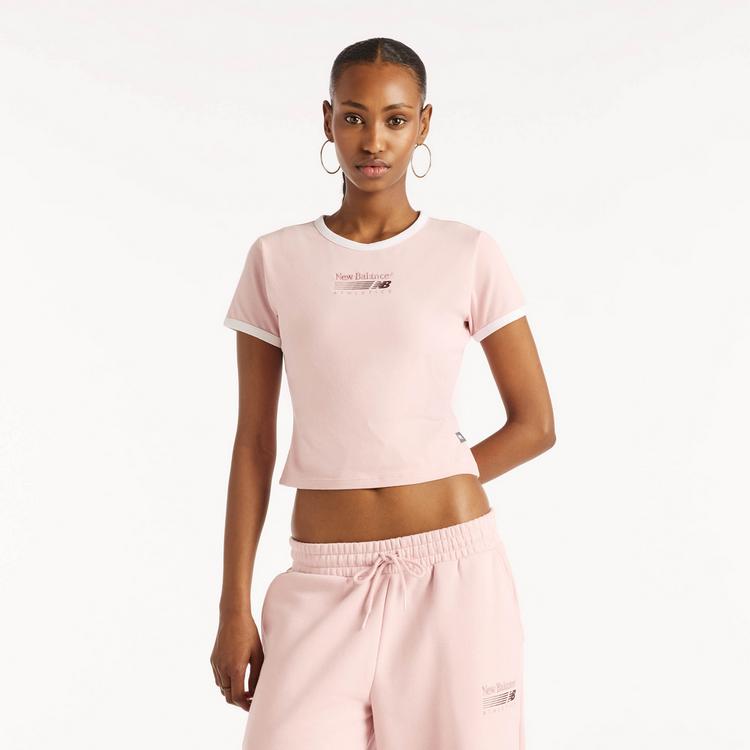 NEW BALANCE NEW BALANCE Croptop Damen - pink chalk - 0 | SportScheck