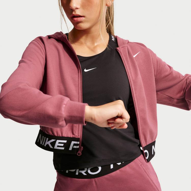 Nike Nike PRO DRI-FIT Trainingsjacke M&auml;dchen - pink smoke-pink smoke-black-white - 4 | SportScheck