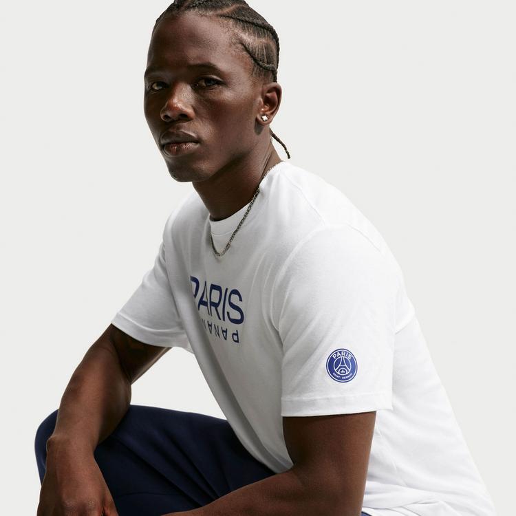 Nike Nike PARIS SAINT-GERMAIN CITY T-Shirt Herren - white-old royal - 4 | SportScheck