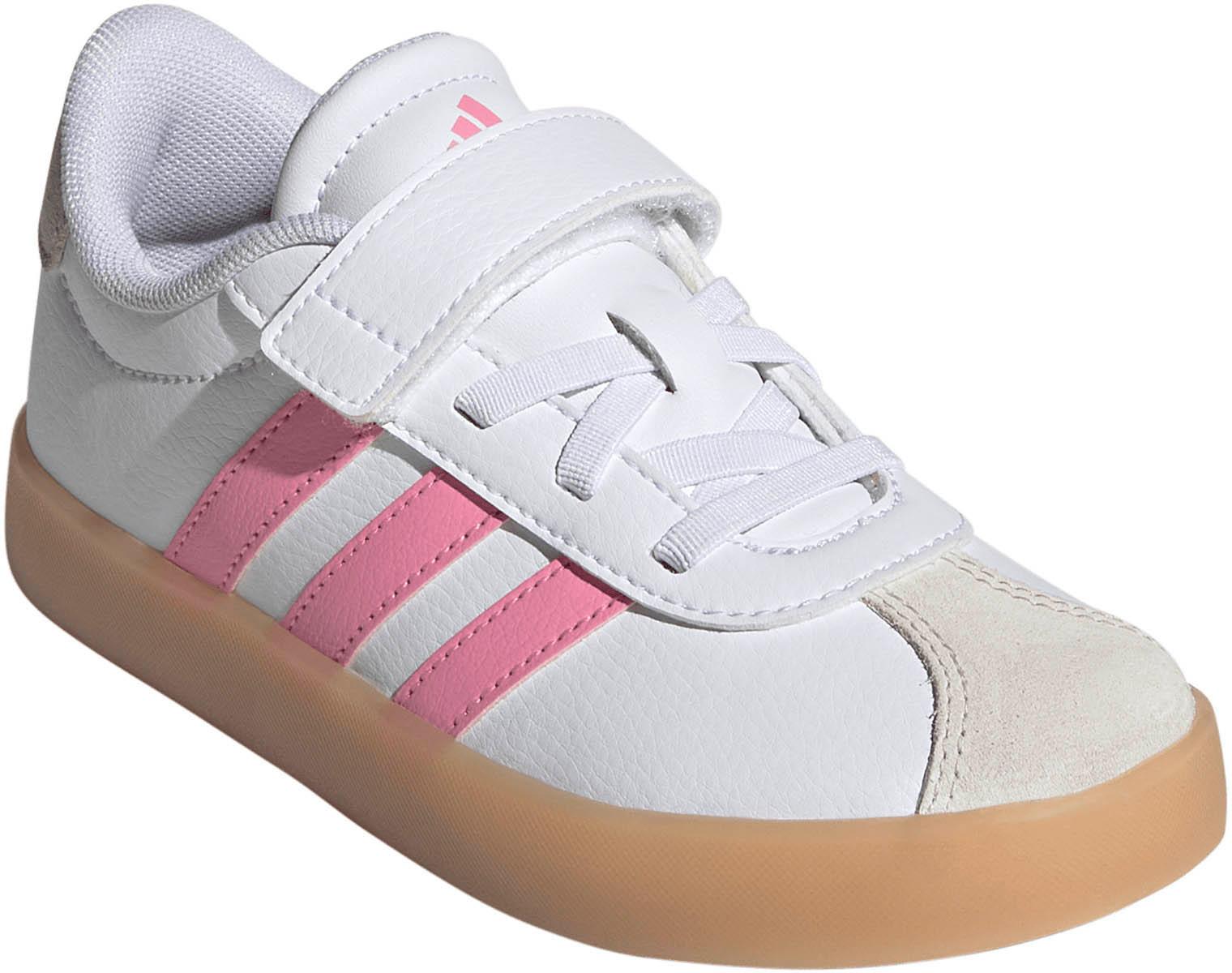 Adidas Sneaker 3-Streifen Kunstleder Wildleder Weiss